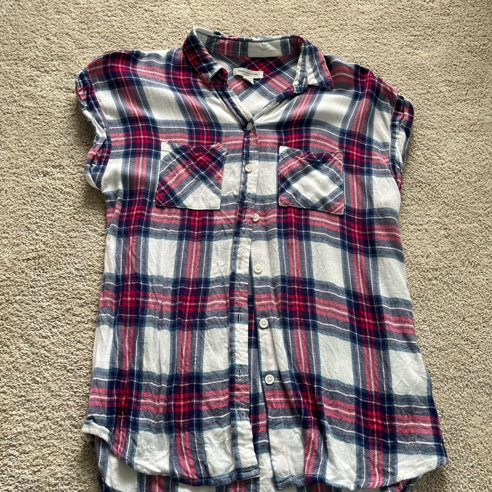 Plaid Shirt in Red and Blue